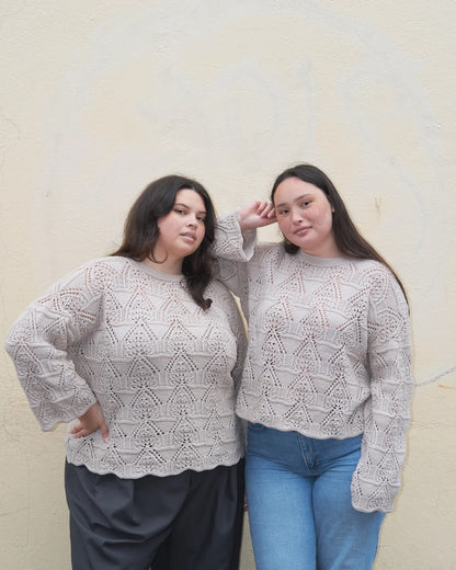Madeleine Sweater | romantic lace pattern made from Merino