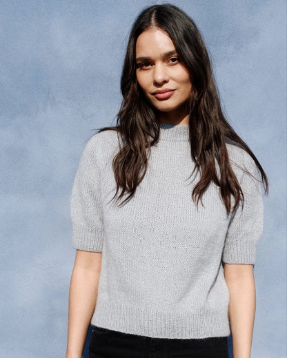 Carlie Tee | basic shirt from Merino and Soft Silk Mohair by Knitting for Olive