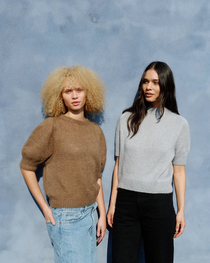 Carlie Tee | basic shirt from Merino and Soft Silk Mohair by Knitting for Olive