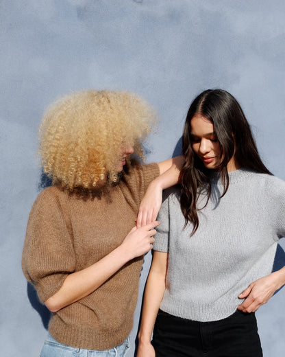 Carlie Tee | basic shirt from Merino and Soft Silk Mohair by Knitting for Olive