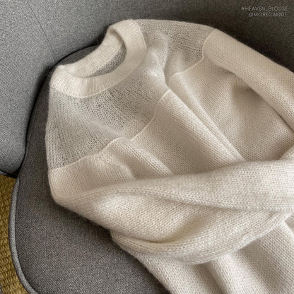 Heaveni pluus | romantiliselt naiselik, valmistatud Sandnes Garni Babyull Lanettist ja Tynn Silk Mohairist