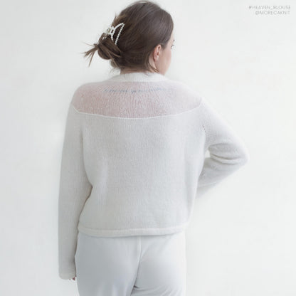 Heaveni pluus | romantiliselt naiselik, valmistatud Sandnes Garni Babyull Lanettist ja Tynn Silk Mohairist