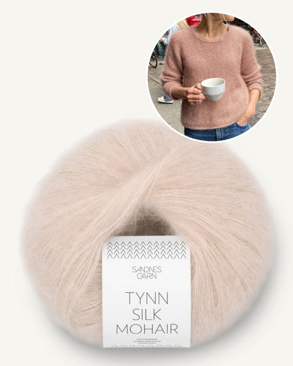 Kumulus Bluse O-neck | zart und leicht aus Tynn Silk Mohair von Sandnes Garn