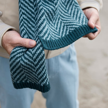 Linewalk šalallete | skujiņu raksts no Lovely Merino Treat dzijas no Rosy Green Wool