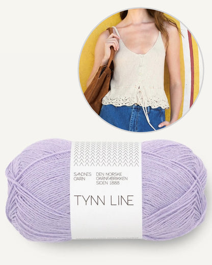 Adeline Singlet | romantisches Top aus Tynn Line von Sandnes Garn