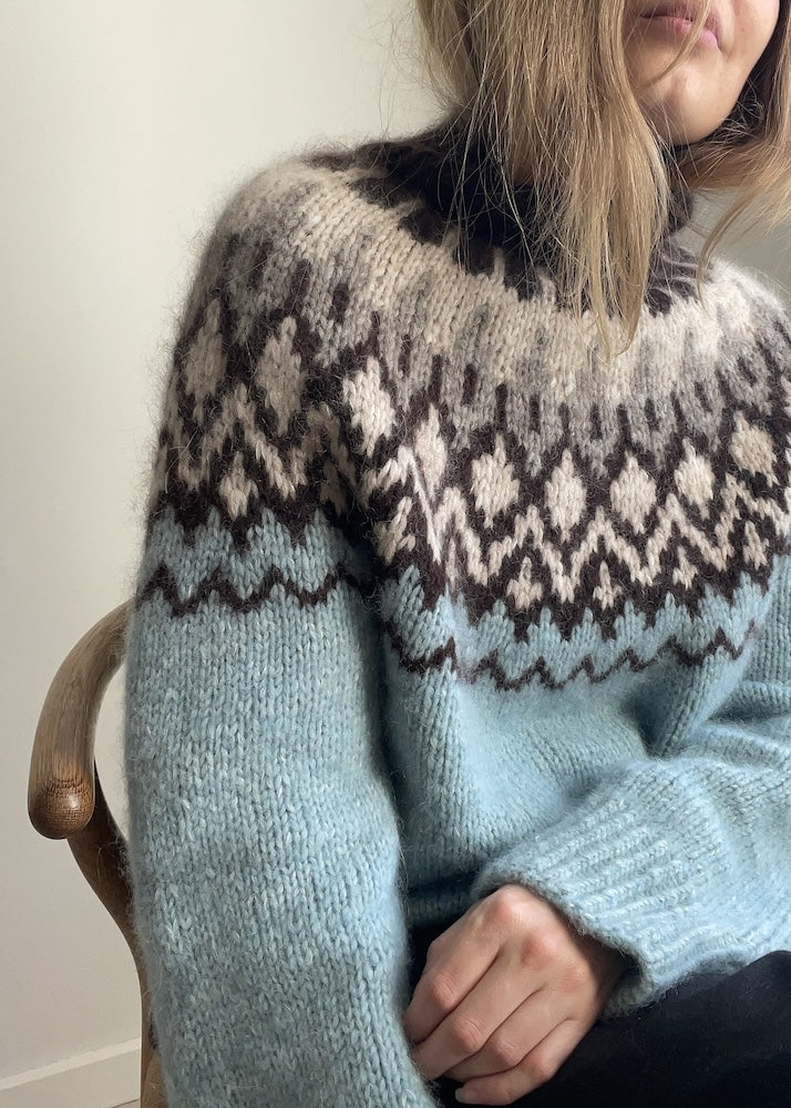 San Sweater von Aegyoknit mit Poppy und Tynn Silk Mohair von Sandnes Garn 5