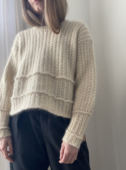 Sarang Sweater | boxy Zopfmuster aus Le Petit Lambswool und Le Petit Silk & Mohair von Biches & Bûches