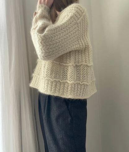Sarang Sweater | boxy Zopfmuster aus Le Petit Lambswool und Le Petit Silk & Mohair von Biches & Bûches