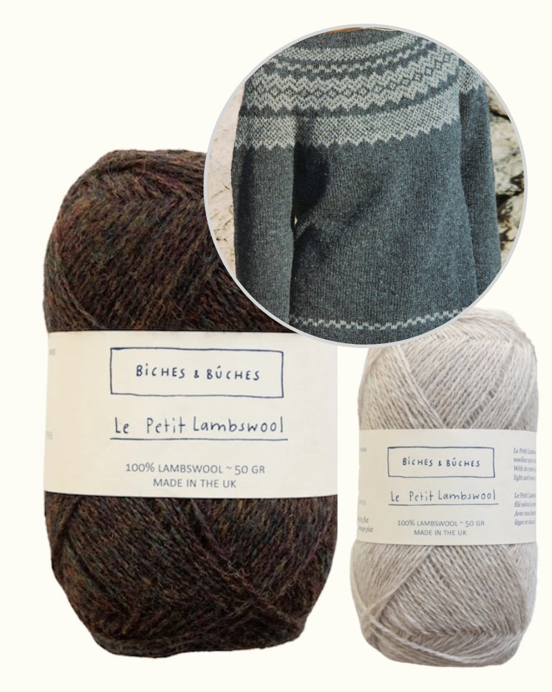 Afterparty Sweater | fijne Noorse trui van Le Petit Lambswool van Biches & Bûches