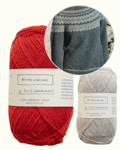 Afterparty Sweater | fijne Noorse trui van Le Petit Lambswool van Biches & Bûches