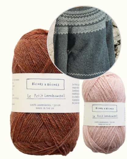 Afterparty Sweater | fijne Noorse trui van Le Petit Lambswool van Biches & Bûches