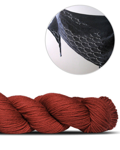 Ainu | neformāla, gaisīga šalle no Big Merino Hug dzijas, ko ražo Rosy Green Wool