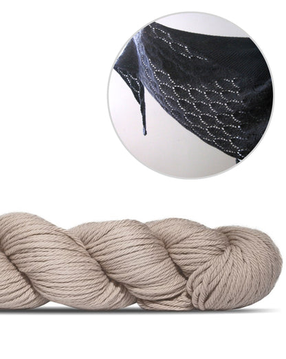 Ainu | neformāla, gaisīga šalle no Big Merino Hug dzijas, ko ražo Rosy Green Wool