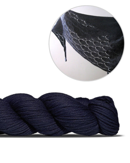 Ainu | neformāla, gaisīga šalle no Big Merino Hug dzijas, ko ražo Rosy Green Wool