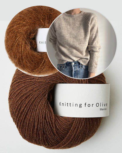Aldeburgh Sweater | feine Zopfdetails aus Merino und Soft Silk Mohair von Knitting for Olive
