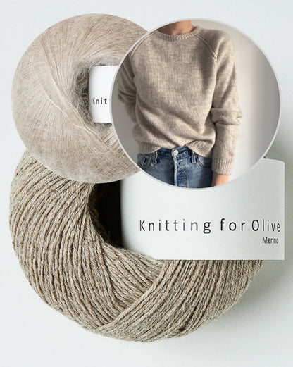 Aldeburgh Sweater | feine Zopfdetails aus Merino und Soft Silk Mohair von Knitting for Olive