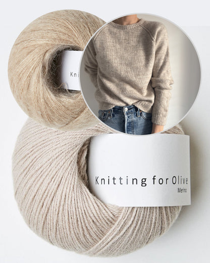 Aldeburgh Sweater | feine Zopfdetails aus Merino und Soft Silk Mohair von Knitting for Olive