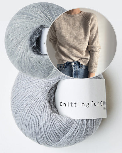 Aldeburgh Sweater | feine Zopfdetails aus Merino und Soft Silk Mohair von Knitting for Olive