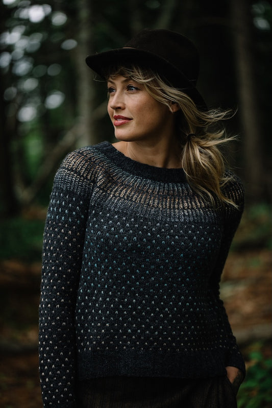 Junction Sweater | romantisks norvēģu džemperis no Biches & Bûches Le Petit Lambswool dzijas
