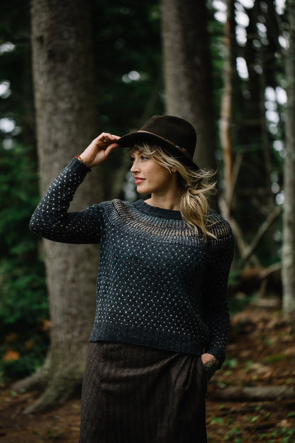 Junction Sweater | romantisks norvēģu džemperis no Biches & Bûches Le Petit Lambswool dzijas