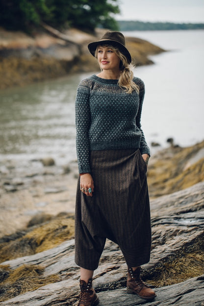Junction Sweater | romantisks norvēģu džemperis no Biches & Bûches Le Petit Lambswool dzijas