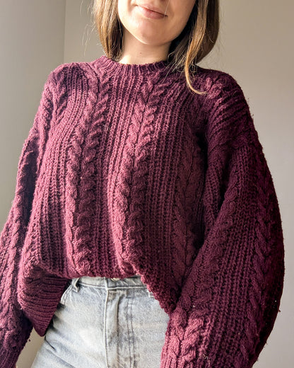 Pull Cozycottage | motif torsades et demi-côtes oversize en Sayama de Pascuali