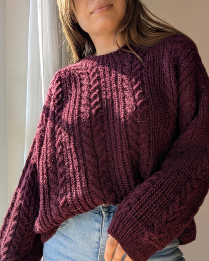 Pull Cozycottage | motif torsades et demi-côtes oversize en Sayama de Pascuali