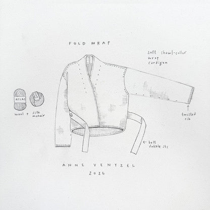 Fold aptinamā jaka | sievišķīga aptinamā jaka no Sandnes Garn Atlas un Tynn Silk Mohair