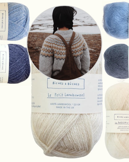 Arctic Springi kampsun | igaveseks valmistatud Le Petit Lambswoolist ja Le Petit Silk & Mohair’st, autor Biches & Bûches