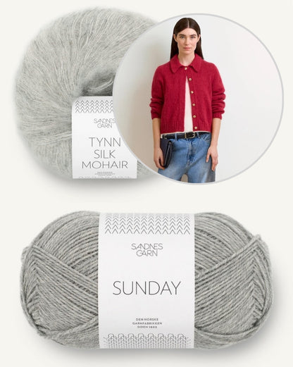 Aria Cardigan | delicate jacket with collar made from Sunday and Tynn Silk Mohair by Sandnes Garn