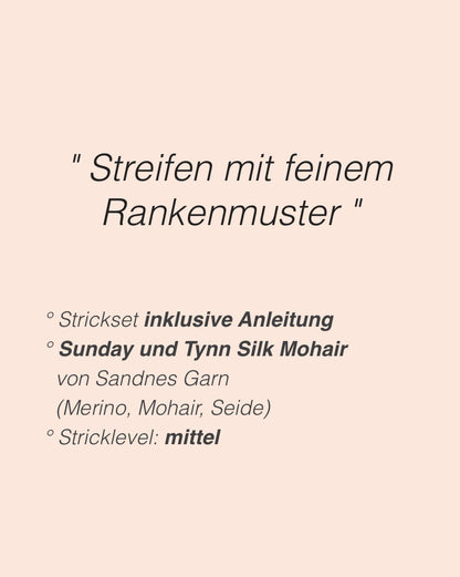 Astrid Damegenser | fines rayures de rameaux en Sunday et Tynn Silk Moahir de Sandnes Garn