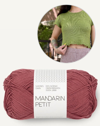 Baby Gem T-shirt | fortryllende flæser i Mandarin Petit fra Sandnes Garn