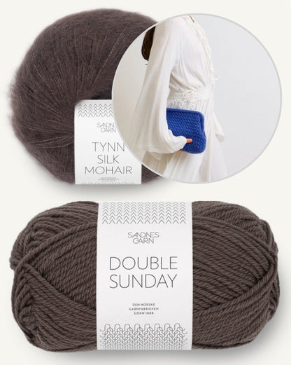 Basket Clutch | crocheted pattern from Double Sunday and Tynn Silk Mohair by Sandnes Garn