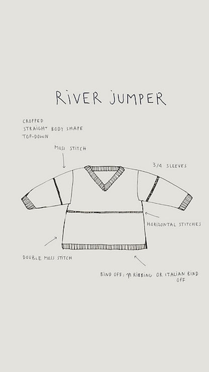 River Jumper Lambswool Edition | fint mönster och boxig passform från Biches & Bûches