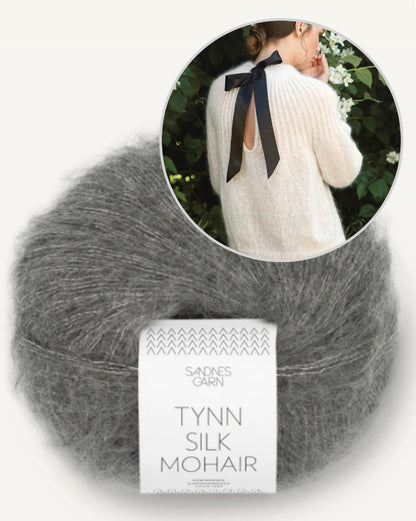 Big Bow Sweater | seductively delicate sweater from Tynn Silk Mohair by Sandnes Garn