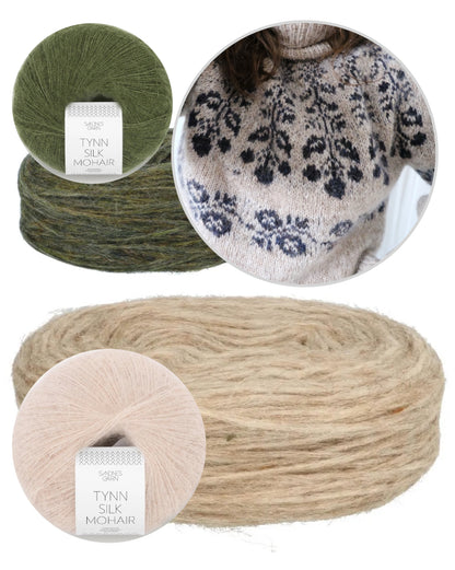 Blueberry Sweater | berry pattern from Plötulopi and Tynn Silk Mohair