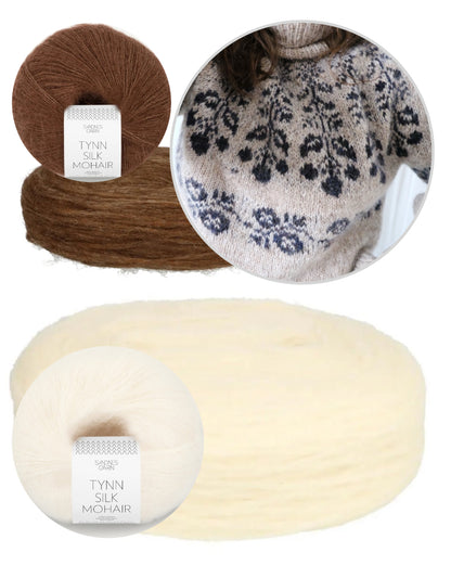 Blueberry Sweater | berry pattern from Plötulopi and Tynn Silk Mohair