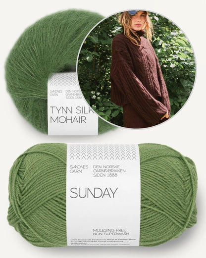 Pull Brady | motif torsadé intemporel en Sunday et Tynn Silk Mohair