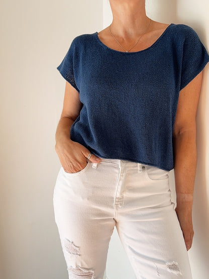 Drop Cut Tee Lite | schlicht aus Pure Silk von Knitting for Olive