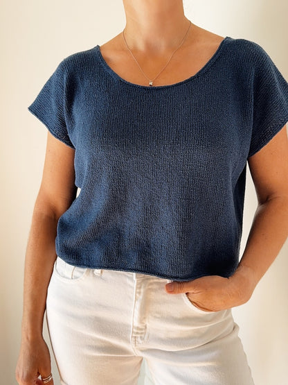 Drop Cut Tee Lite | schlicht aus Pure Silk von Knitting for Olive