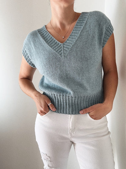 Suri Shirt V-Neck | doppelter V-Ausschnitt mit Puno von Pascuali