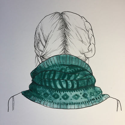 Col Glacier Park | magnifiques motifs colorés en laine Tynd de Woolfolk
