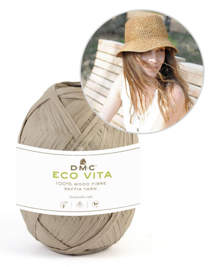 Cambodia Hat | gehäkelter Hut mit breiter Krempe aus Eco Vita Raffia