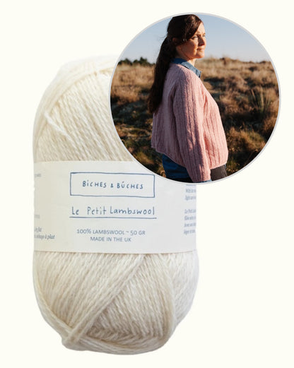 Kardigans Nr. 11 | abpusēji valkājama svītraina jaka no Biches & Bûches Le Petit Lambswool vilnas