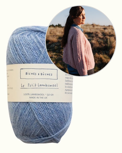 Kardigans Nr. 11 | abpusēji valkājama svītraina jaka no Biches & Bûches Le Petit Lambswool vilnas