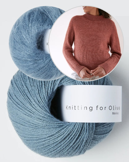 Carlie Sweater | décontracté et élégant en mérinos et Soft Silk Mohair de Knitting for Olive