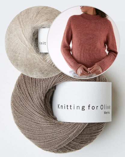 Carlie Sweater | décontracté et élégant en mérinos et Soft Silk Mohair de Knitting for Olive