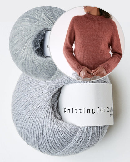 Carlie Sweater | décontracté et élégant en mérinos et Soft Silk Mohair de Knitting for Olive