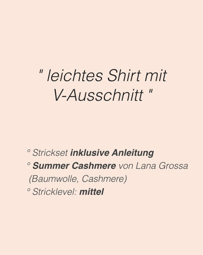 Càs Shirt | casual V-neck from Summer Cashmere by Lana Grossa