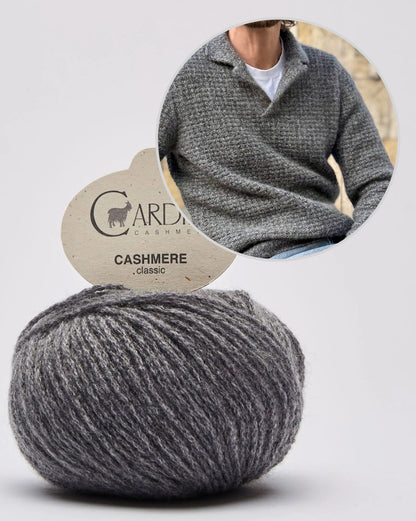 The Cashmere-Waffle Polo | waffle pattern from Classic Cashmere by Cardiff